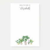 Post-it® Personalized Name Potted Plants Monstera Script (Devant)