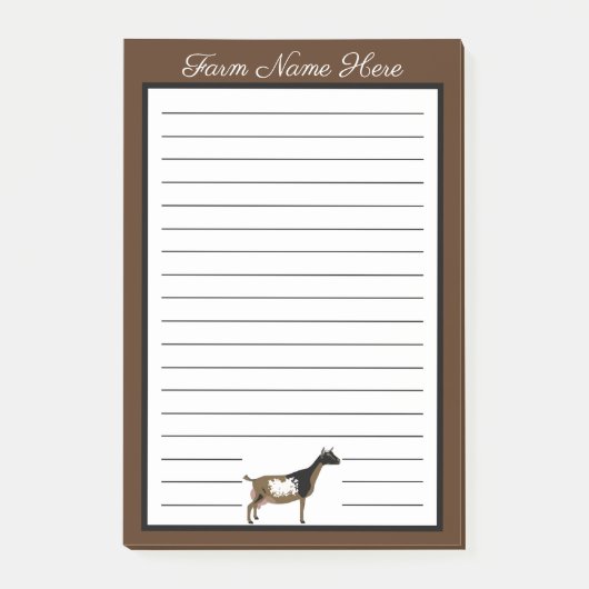 Post-it® Personalized Nigerian Dwarf Dairy Goat (Devant)
