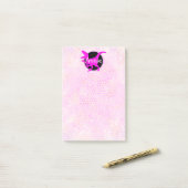 Post-it® Personalized Pink Dinosaur  (Sur un bureau)