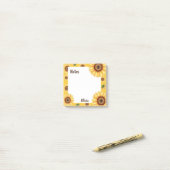Post-it® Personalized Sunflower Notes Square  (Sur un bureau)