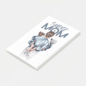 Post-it® Personalized Super Mom with Son and Daughter Gift  (Incliné)