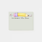 Post-it® Personalized Teacher From The Desk Of Pencil & Bk (Devant)