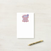 Post-it® Personalized USA 250–Patriotic Retro Marquee (Sur un bureau)