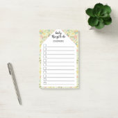 Post-it® Personalized Yellow Pink Green  baby things to do (Bureau)