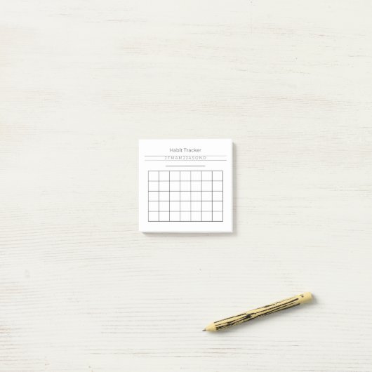 Post-it® Personnalisable Habit Tracker Post It Notes 3" x 3 (Sur un bureau)