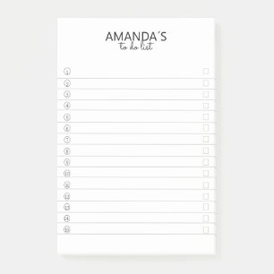 Post-it® Personnalisable Moderne Simpel Blanc