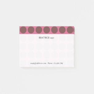 Post-it® Personnalisable n'importe quel Motif Pois couleur
