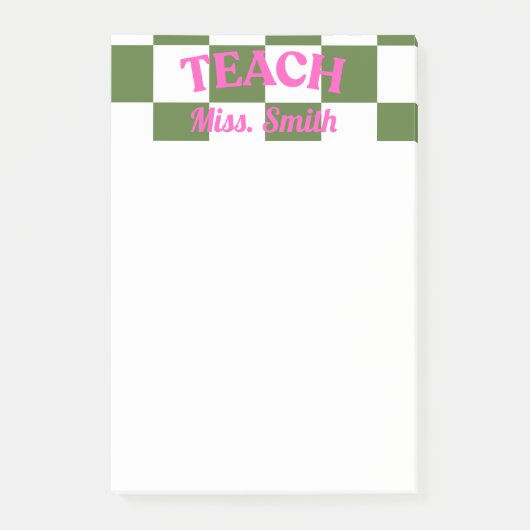 Post-it personnalisable pour enseignant (Devant)