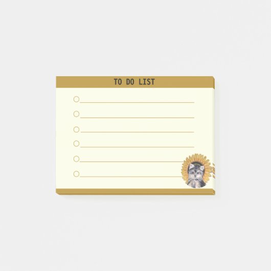 Post-it® Personnalisable Pour Faire Liste & Mignonne Chien (Devant)