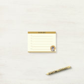 Post-it® Personnalisable Pour Faire Liste & Mignonne Chien (Sur un bureau)