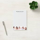 Post-it® Personnalisé 3 sections Famille Photo Collage Blac (Bureau)