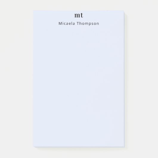 Post-it® Personnalisé à peine violet + initiales (Devant)