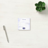 Post-it® Personnalisé Bleu Rustique Blanc Floral Faux Canva (Bureau)