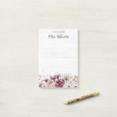 Post-it® Personnalisé Boho Rustique Floral Enseignant (Sur un bureau)
