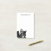 Post-it® Personnalisé Boston Terrier (Sur un bureau)