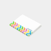 Post-it® Personnalisé couleur Motif Chevron (Incliné)