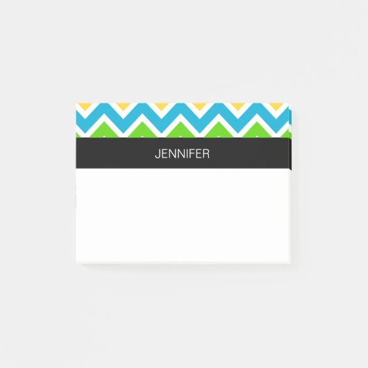 Post-it® Personnalisé couleur Motif Chevron (Devant)