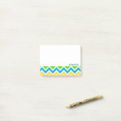 Post-it® Personnalisé couleur Motif Chevron (Sur un bureau)