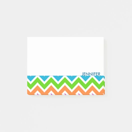 Post-it® Personnalisé couleur Motif Chevron (Devant)