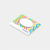 Post-it® Personnalisé couleur Motif Chevron (Incliné)