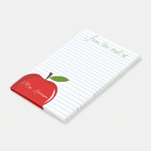 Post-it® Personnalisé depuis le bureau de Teacher Red Apple (Incliné)