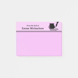 Post-it® Personnalisé Du Bureau du Bureau, rose