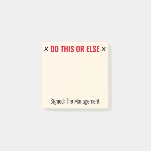 Post-it® Personnalisé Faire ça ou autre drôle (Devant)