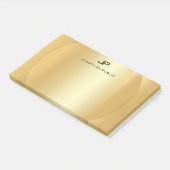Post-it® Personnalisé Faux Gold Élégant Monogramme moderne (Incliné)