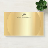 Post-it® Personnalisé Faux Gold Élégant Monogramme moderne (Bureau)