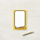 Post-it® Personnalisé Funny Comic Livre Discours Bubble (Sur un bureau)