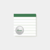 Post-it® Personnalisé Golf Post It Notes Cadeau (Devant)