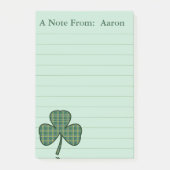Post-it® Personnalisé Irish Shamrock Post It Notes Cadeau (Devant)