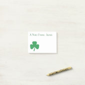 Post-it® Personnalisé Irish Shamrock Post It Notes Cadeau (Sur un bureau)