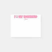 Post-it® Personnalisé J'aime mon petit ami – Ajouter une ph (Devant)