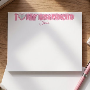 Post-it® Personnalisé J'aime mon petit ami – Ajouter une ph
