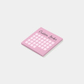 Post-it® Personnalisé mensuel habit tracker blush rose  (Incliné)