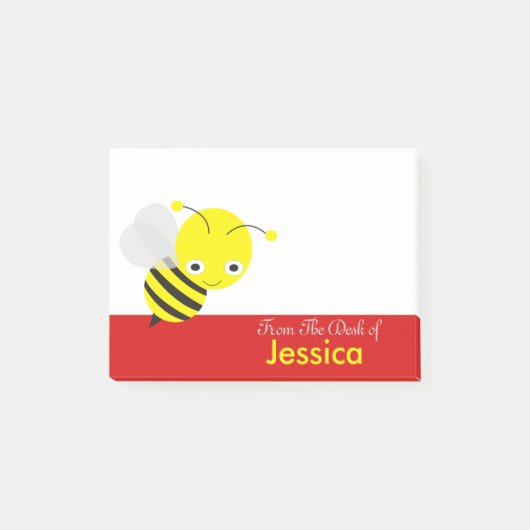 Post-it® Personnalisé mignon jaune mielBee (Devant)