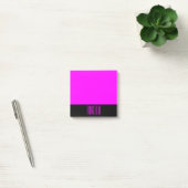 Post-it® Personnalisé noir et fuchsia (Bureau)