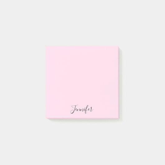 Post-it® Personnalisé Nom Pastel Pink Personnalisé (Devant)