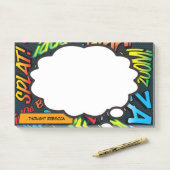 Post-it® Personnalisé Nom Think Bubble Fun Comic Book (Sur un bureau)
