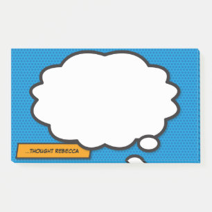 Post-it® Personnalisé Nom Think Bubble Fun Comic Book