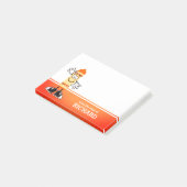 Post-it® Personnalisé Orange Crayon (Incliné)