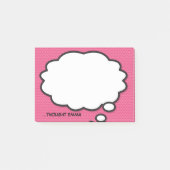 Post-it® Personnalisé Pink Comic Book Think Bubble (Devant)