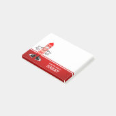 Post-it® Personnalisé Red Crayon (Incliné)