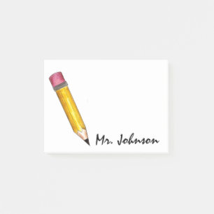Post-it® Personnalisé Sharp Yellow #2 Pencil Enseignant Éco