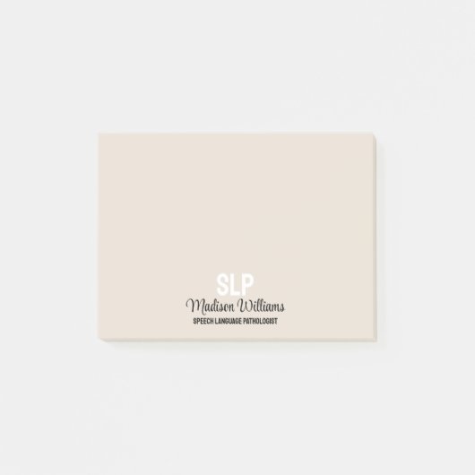 Post-it® Personnalisé SLP Voix Langue Pathologiste Cadeau (Devant)