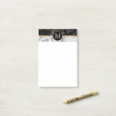 Post-it® Personnalisé Votre Lettre Stick Notes Marble Stone (Sur un bureau)