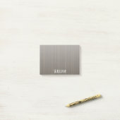 Post-it® Personnalised brown retro pinstripes (Sur un bureau)