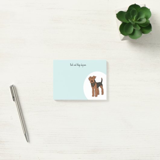 Post-it® Personnaliser Airedale Terrier (Bureau)