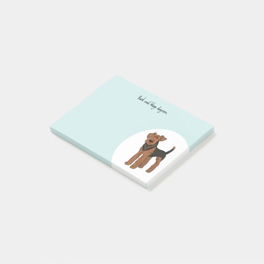 Post-it® Personnaliser Airedale Terrier (Incliné)